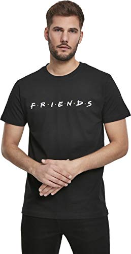 MERCHCODE Friends Logo, Camiseta Hombre, Negro, M